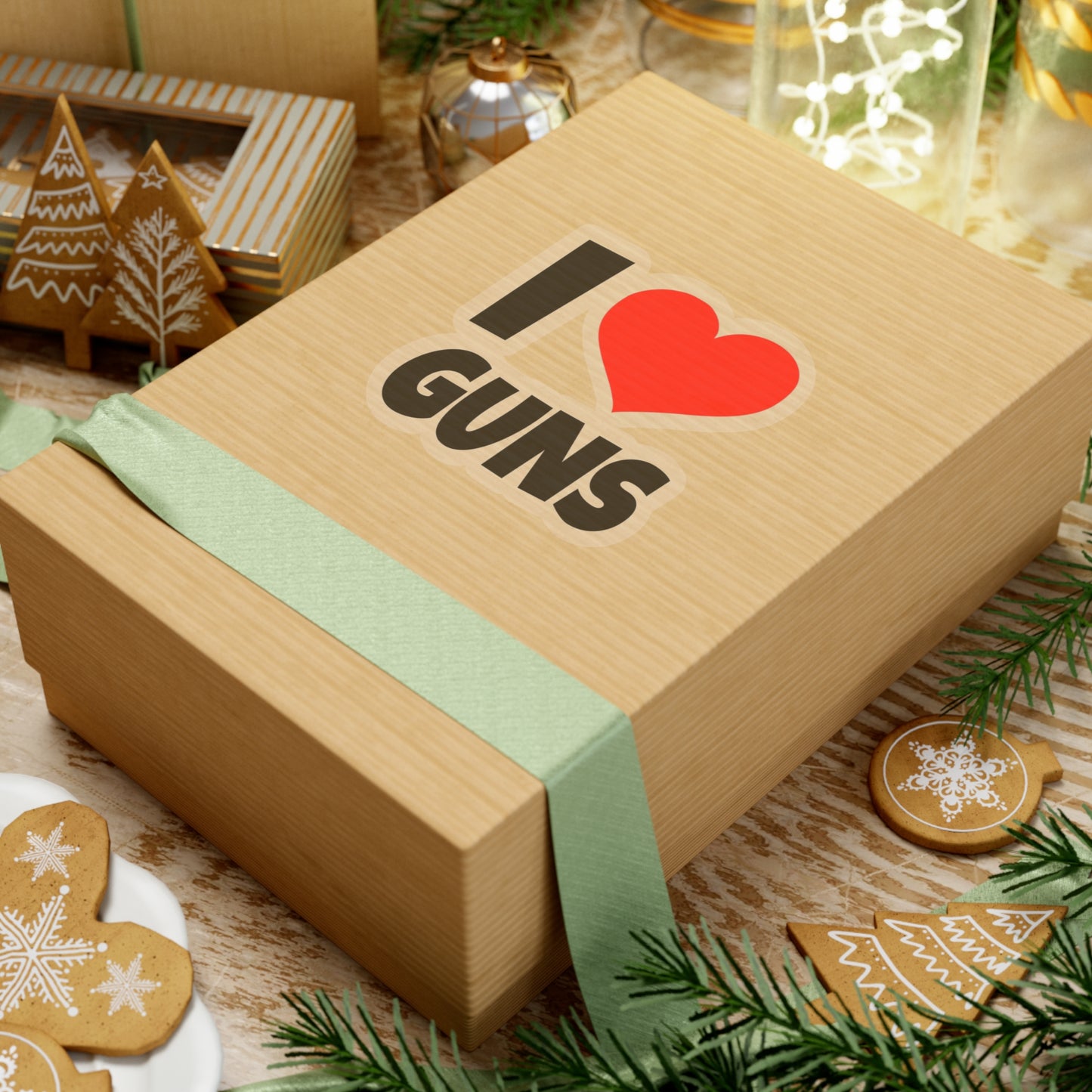 I Love Guns - Kiss-Cut Stickers