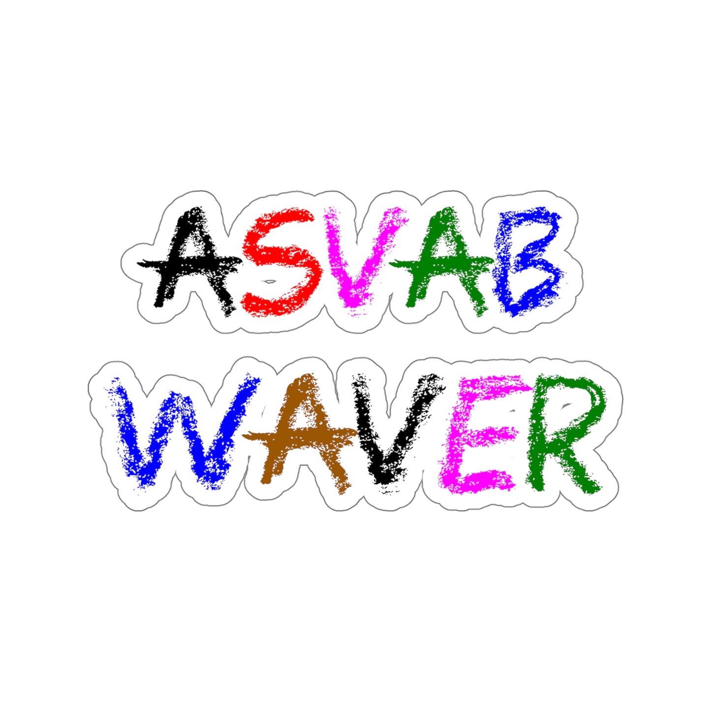 ASVAB Waver - Kiss-Cut Stickers