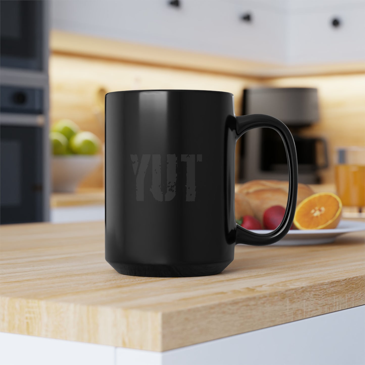 YUT - Black Mug, 15oz