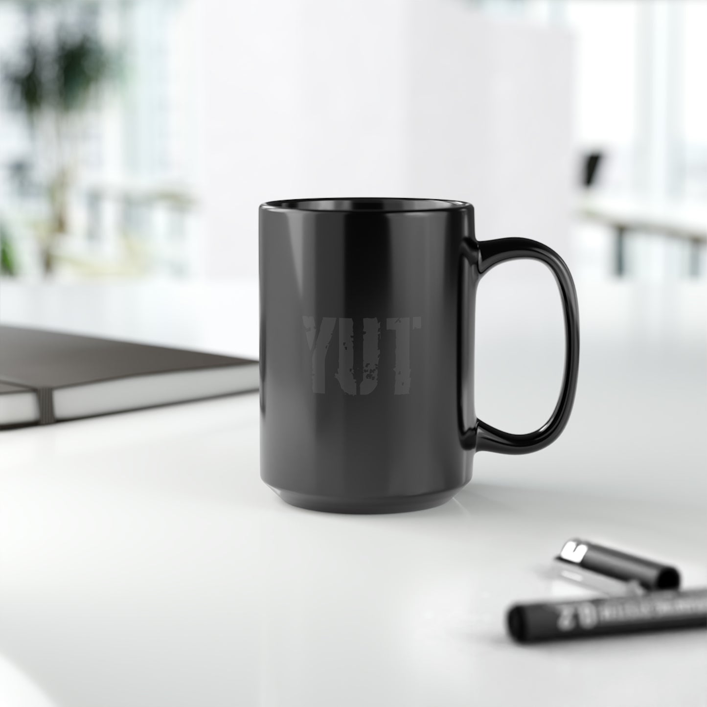 YUT - Black Mug, 15oz