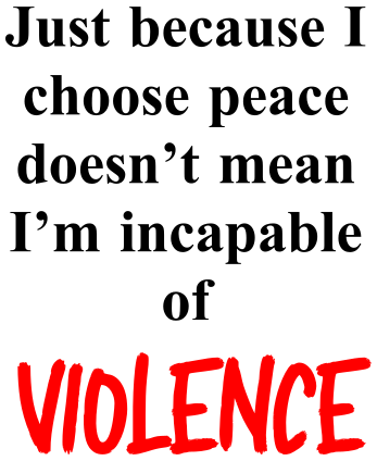 Choose To Be Peaceful - Sticker